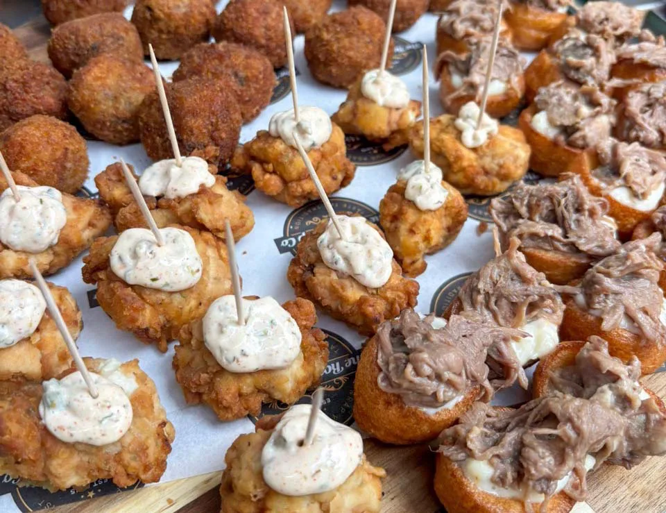 A board of British-inspired canapés